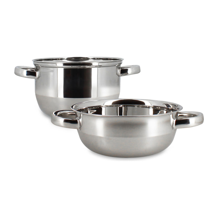 Marmite à moules 2.7l en acier inoxydable 18cm