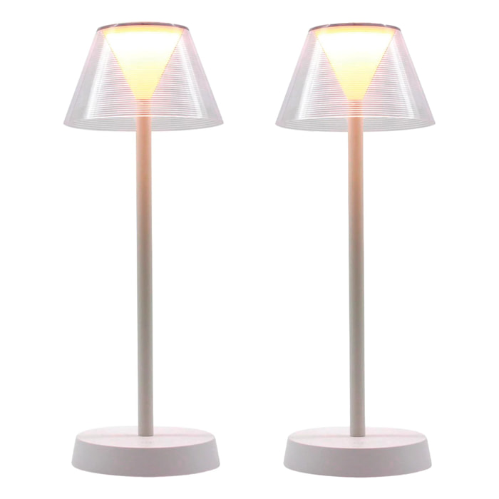 2 Lampes de table sans fil BEVERLY H34CM