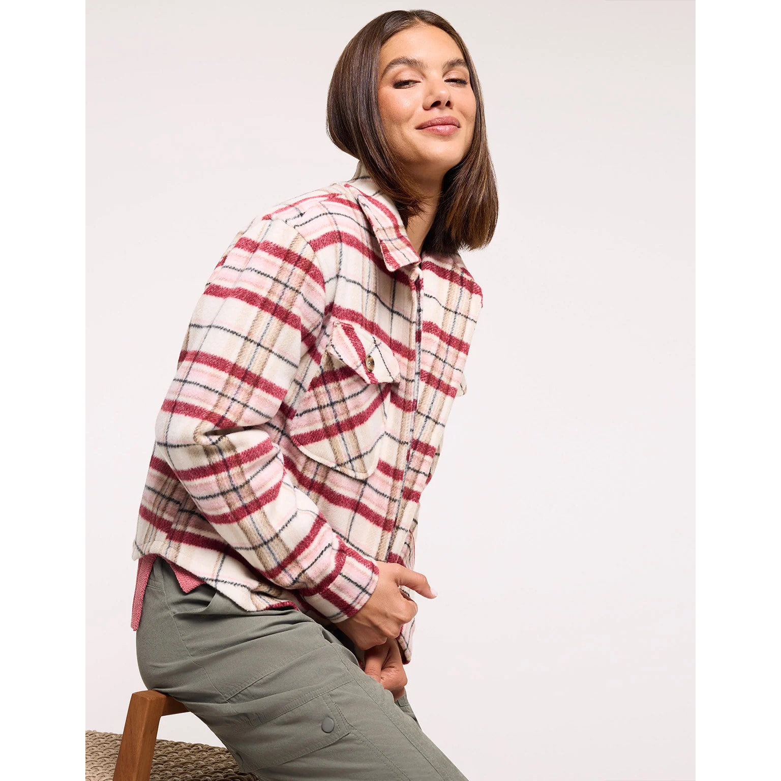 Chaqueta Cuadros Rosa - Tula