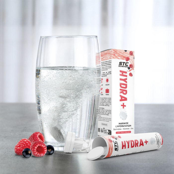 STC NUTRITION - Pack Hydra+ - Préparation pour boisson isotonique à base d'Électrolytes, Vitamines, sucre et édulcorant naturels - Optimise l'hydratation - 20 Pastilles - Lot de 5 saveurs