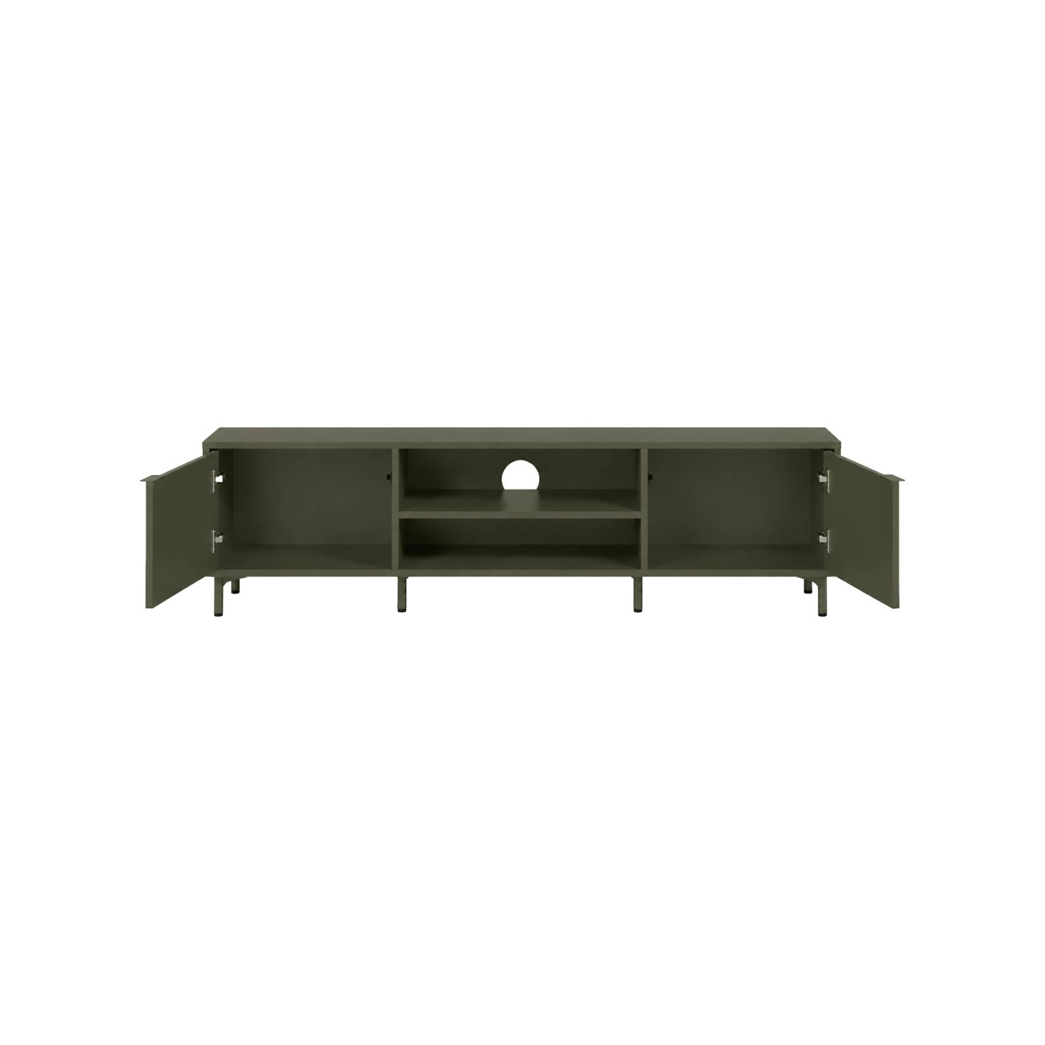 Meuble TV décor bois et métal 160cm ELLIE