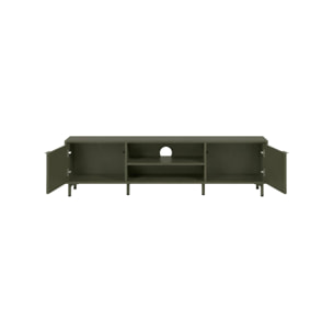 Meuble TV décor bois et métal 160cm ELLIE