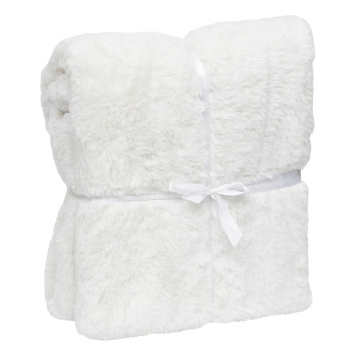 PLAID FOUR TILDE BLANC 130X180