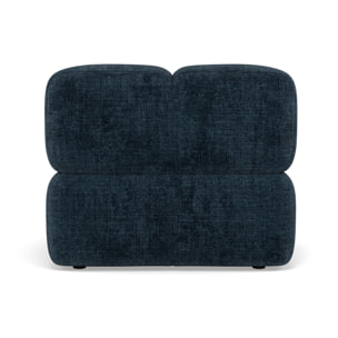 Grace - module d'assise sans accoudoir en velours texturé - Bleu