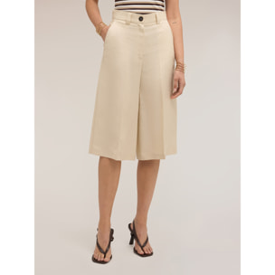 Motivi - Bermudas mezcla lino lyocell - Beige