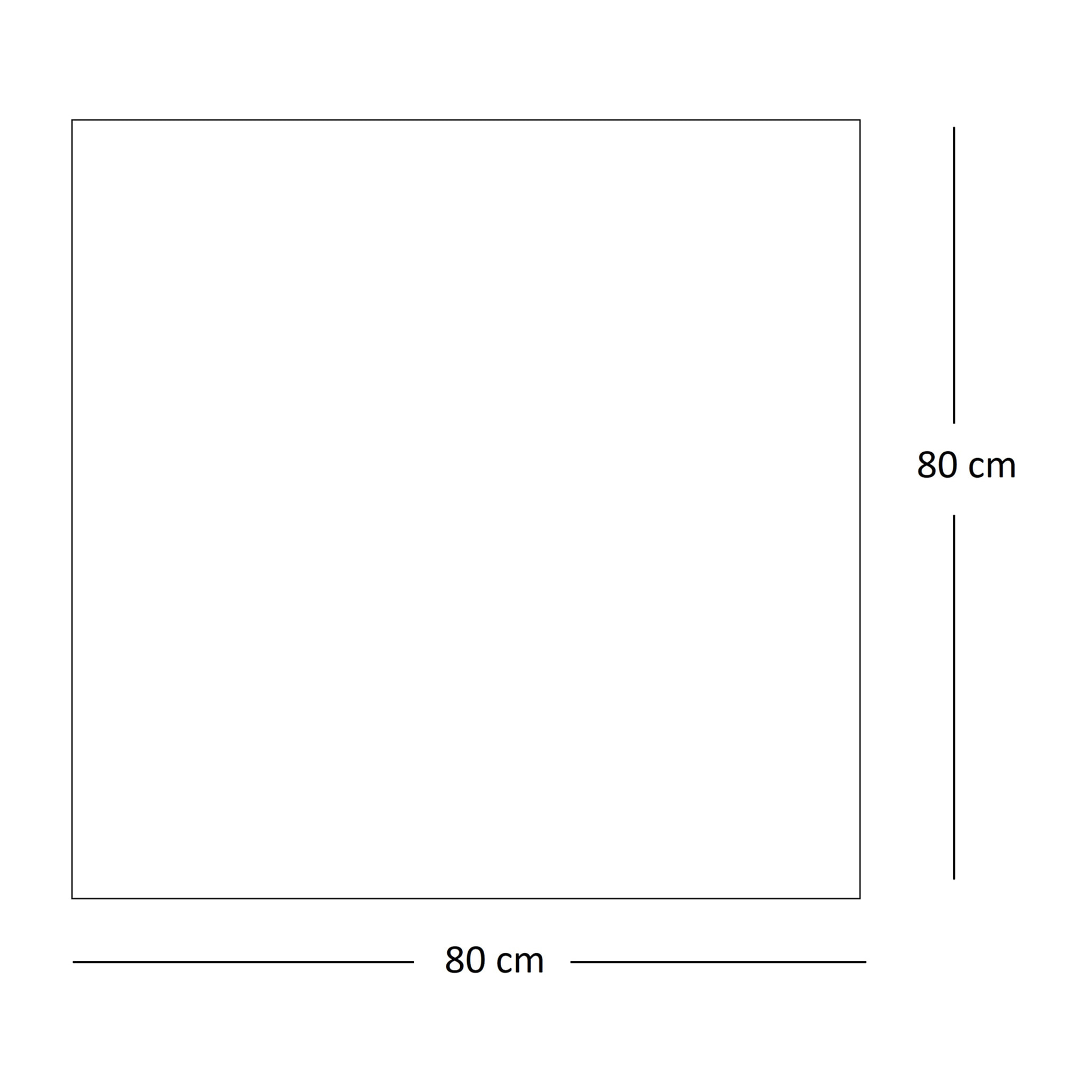 Miroir de salle de bain lumiére led périmetral Alday, 80x80cm