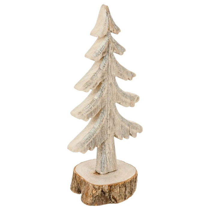 Décoration Bois Sapin sur Bûche