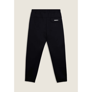 Pantaloni slim in interlock con stampa UT e cuciture