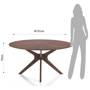 Tomasucci Table ronde TALLIN Marron