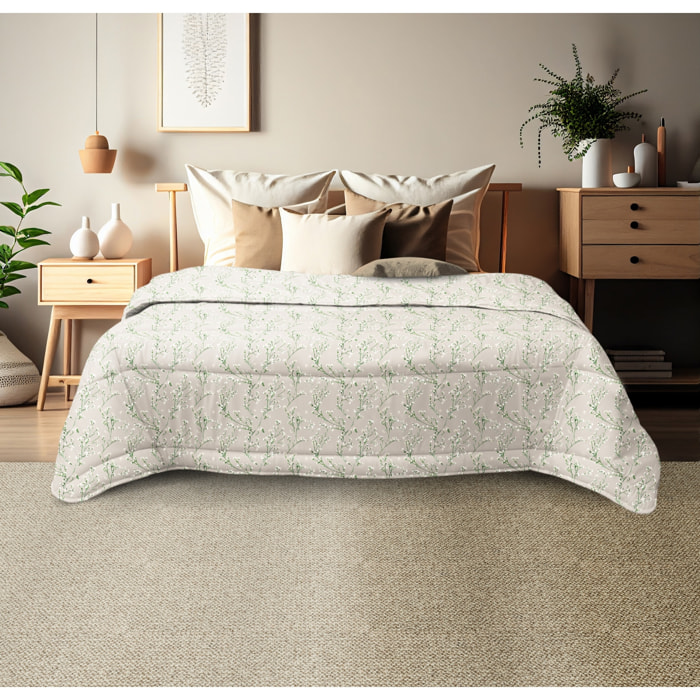 TRAPUNTA INVERNALE MATRIMONIALE DELICATA TORTORA MADE IN ITALY