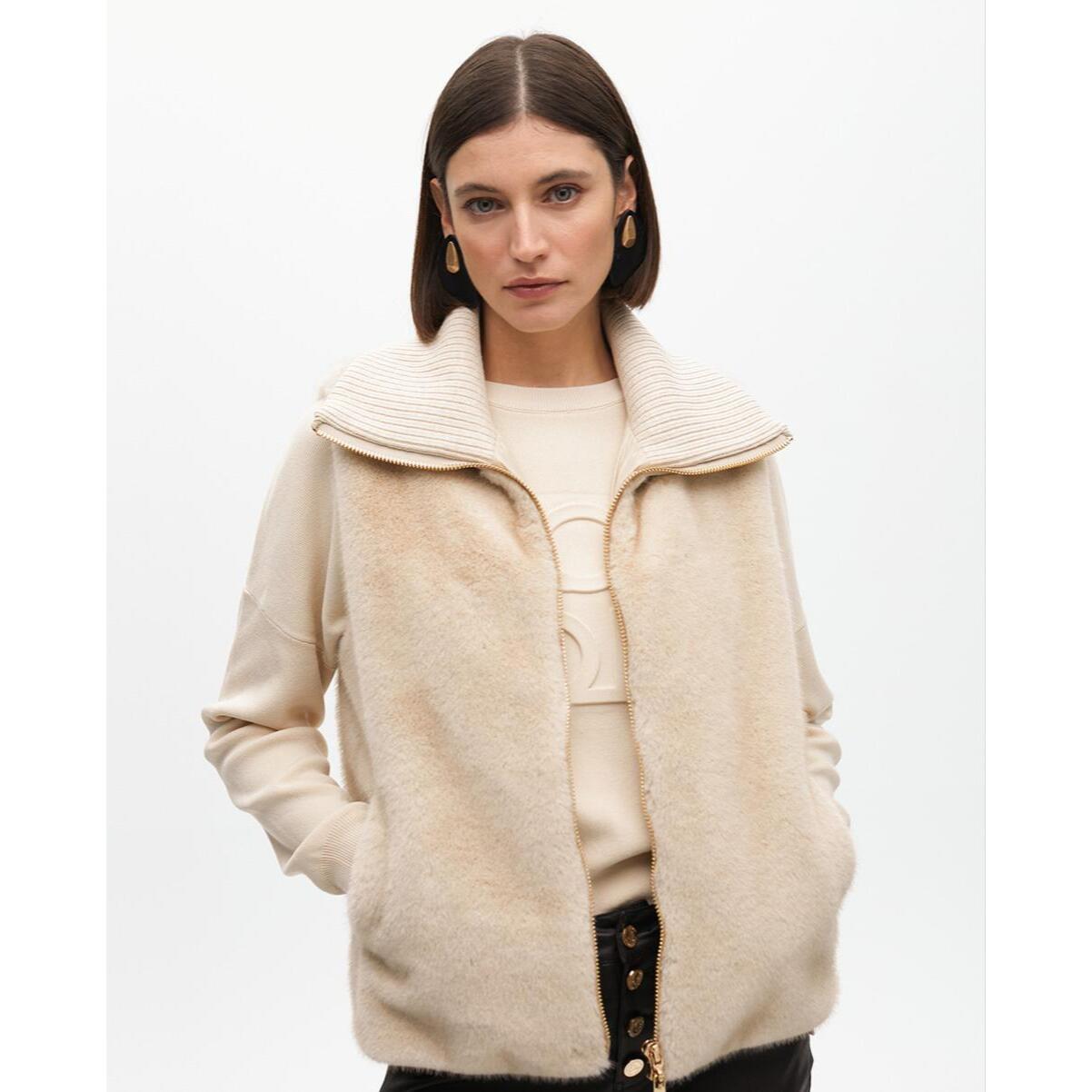 Gilet di Pelliccia con Zip