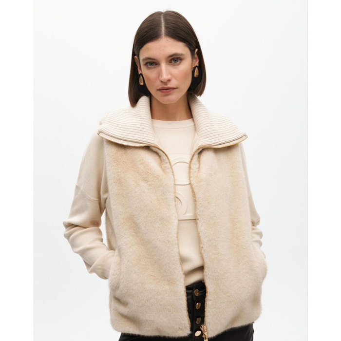 Gilet di Pelliccia con Zip