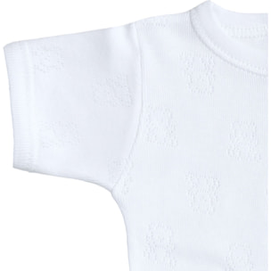 Body bebé manga corta calado ositos