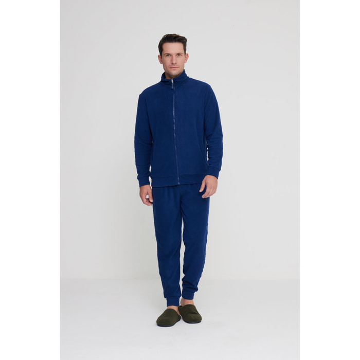 Completo loungewear uomo almy in pile con zip Noidinotte