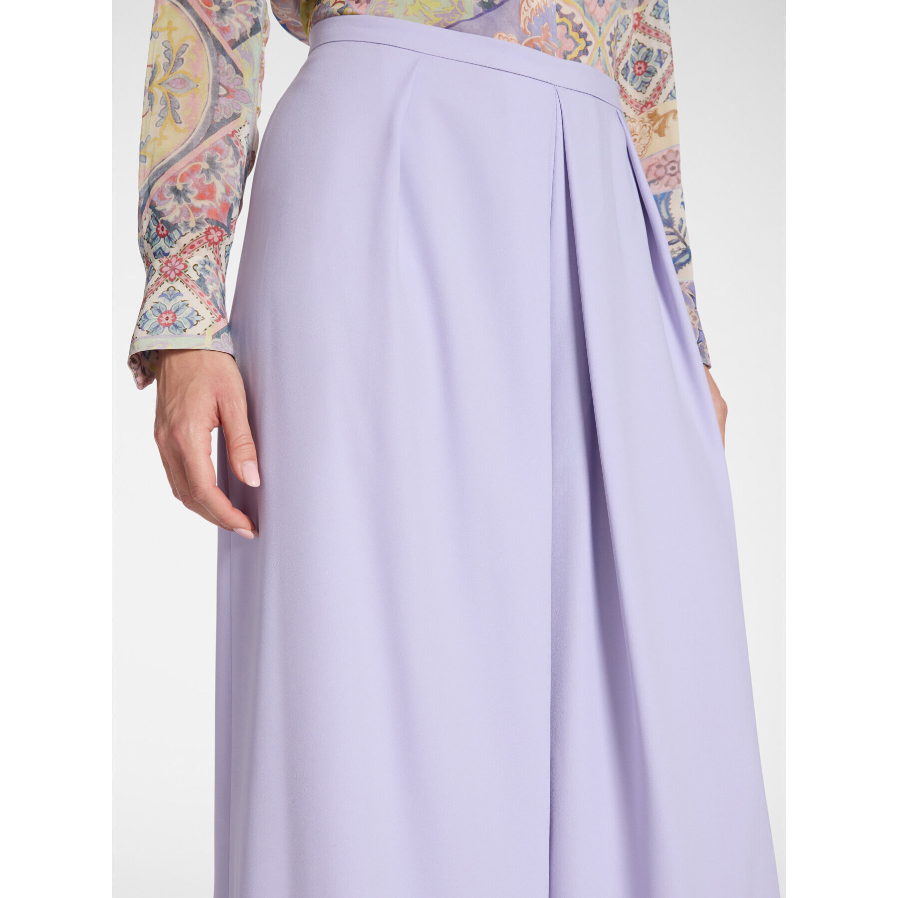 Elena Mirò - Pantaloni palazzo in cady - Viola