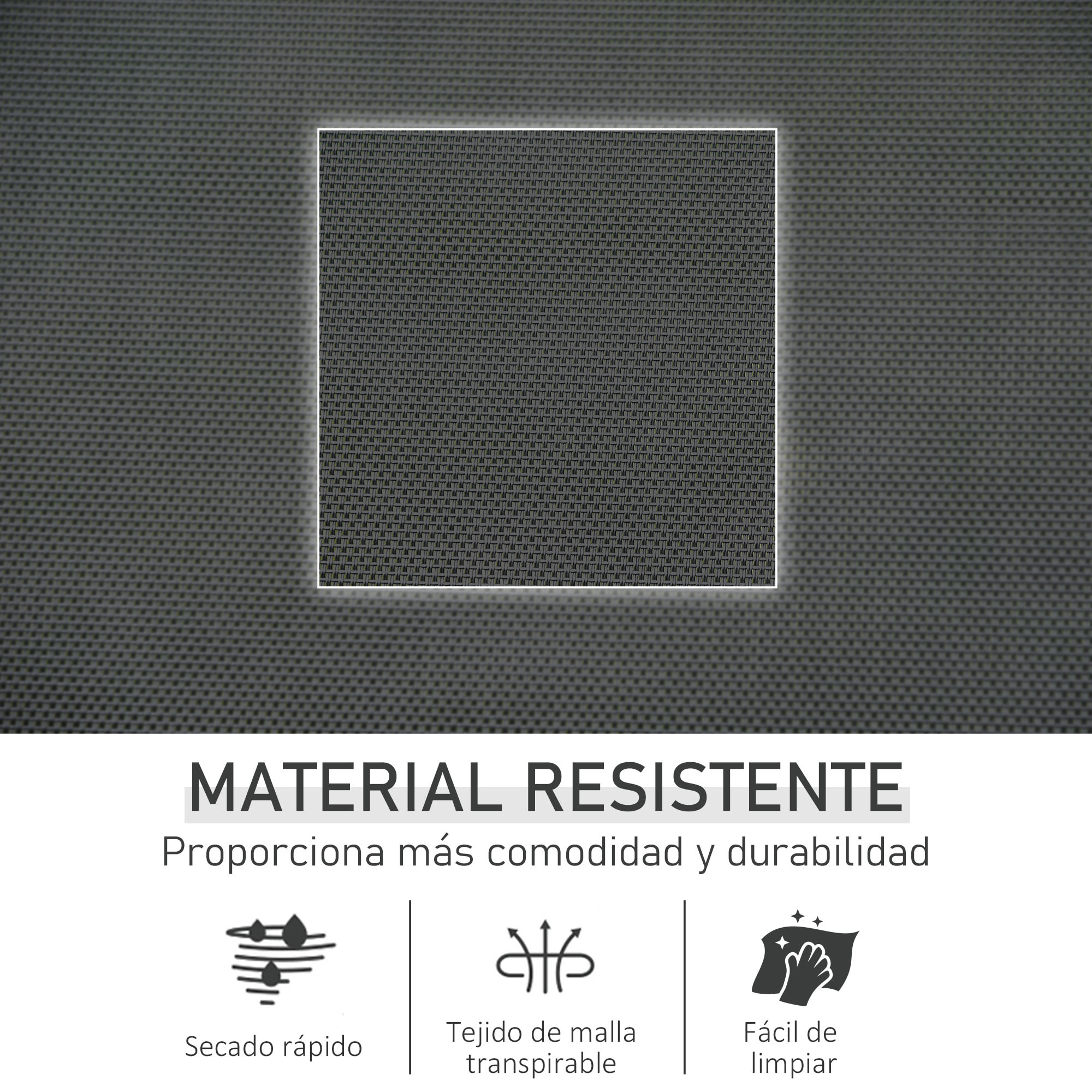 Mecedora de Exterior Tumbona Mecedora con Reposabrazos Reposacabezas Acolchado y Bolsillo Lateral Carga 120 kg para Jardín Terraza Patio 150x62x88 cm Negro