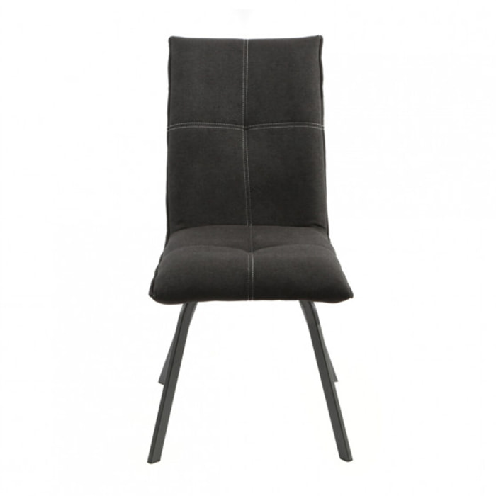Chaise design en tissu & métal - JADE