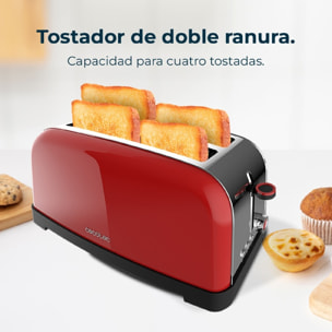 Cecotec Grille-pain vertical Toastin' time 1500 Red Lite