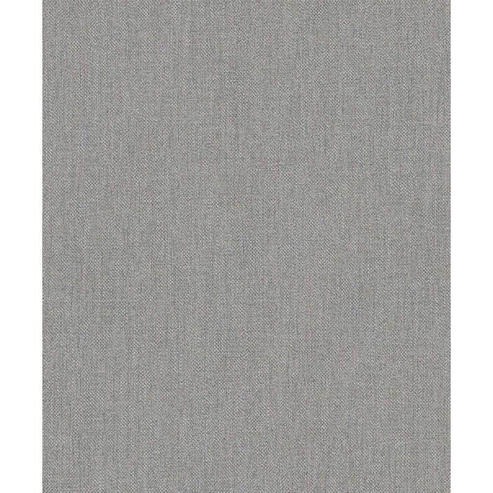 Papier peint uni effet toile jute gris anthracite