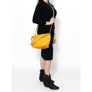 Borsa a spalla da donna - Modello Isara - Vera pelle - 26.0 x 22.0 x 9.0 cm