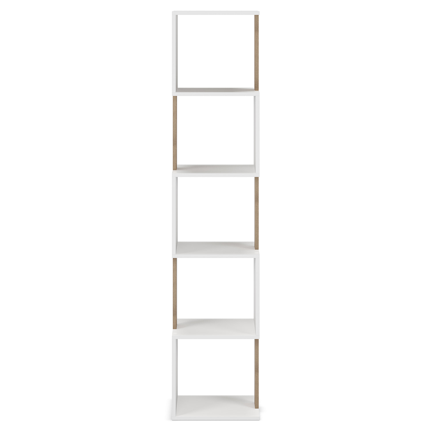 Estantería Maldivas 5 huecos color Blanco/Roble