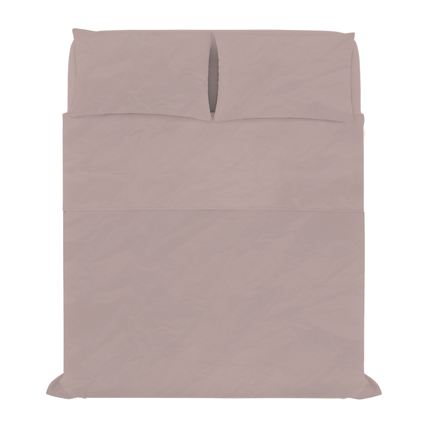 COMPLETO LETTO WATER WASHED, 100% Microfibra, No Stiro - ROSA ANTICO