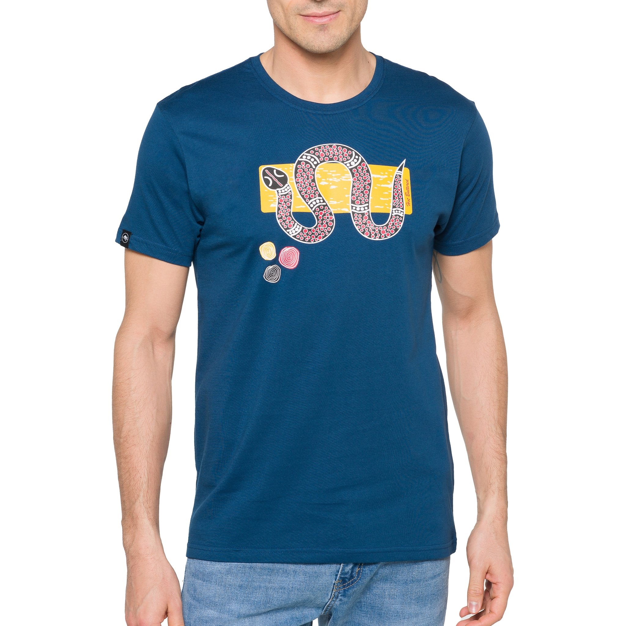 T-shirt in cotone 150 gr Taipan Hot Buttered Blu Indigo.