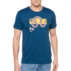 T-shirt in cotone 150 gr Taipan Hot Buttered Blu Indigo.