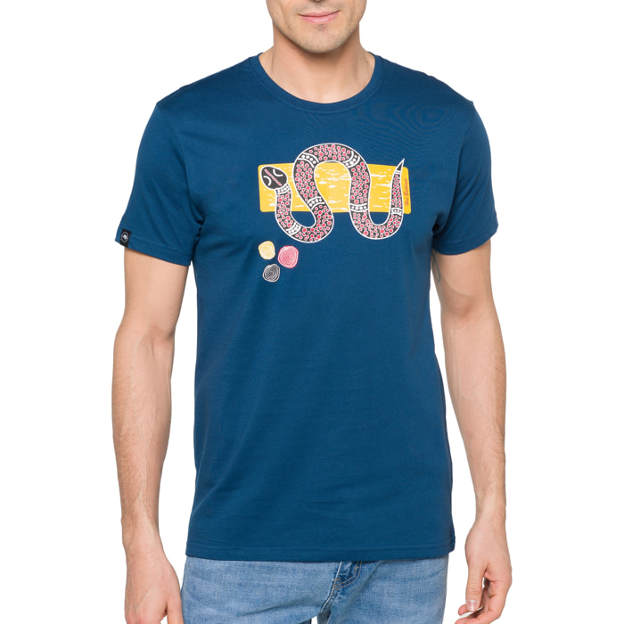 T-shirt in cotone 150 gr Taipan Hot Buttered Blu Indigo.