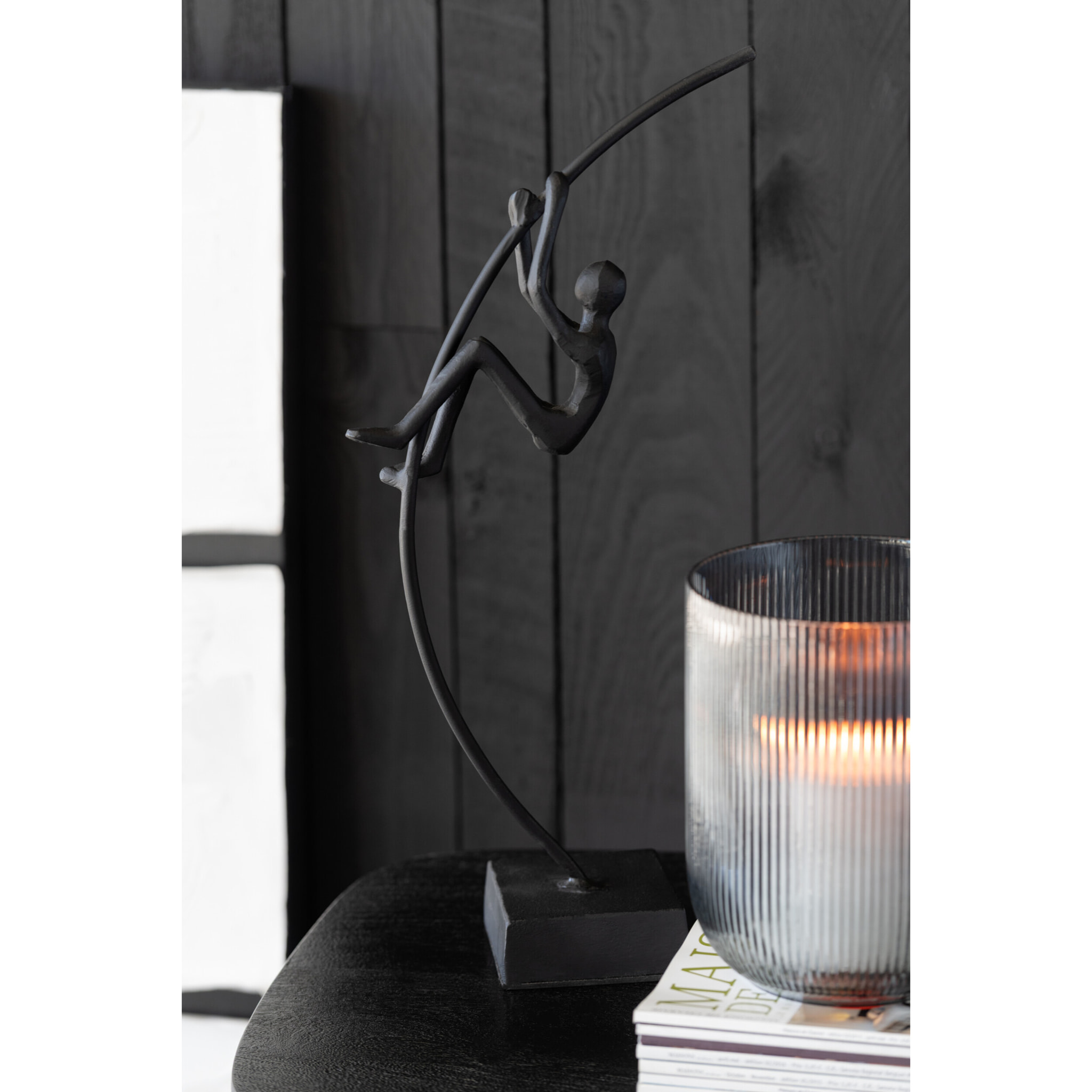 J-Line décoration Acrobates - aluminium - noir - 2 pcs
