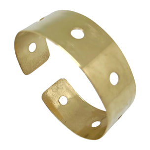 Brazalete pulsera ancha latón Camino dorado chapado Gloria Mago design