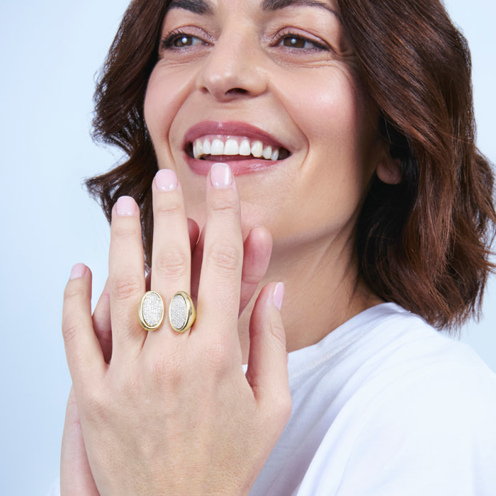 Anillo Avihe acabado oro amarillo 18k