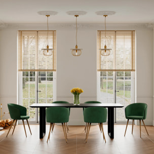 Lot de 2 chaises en velours vert - Chiara