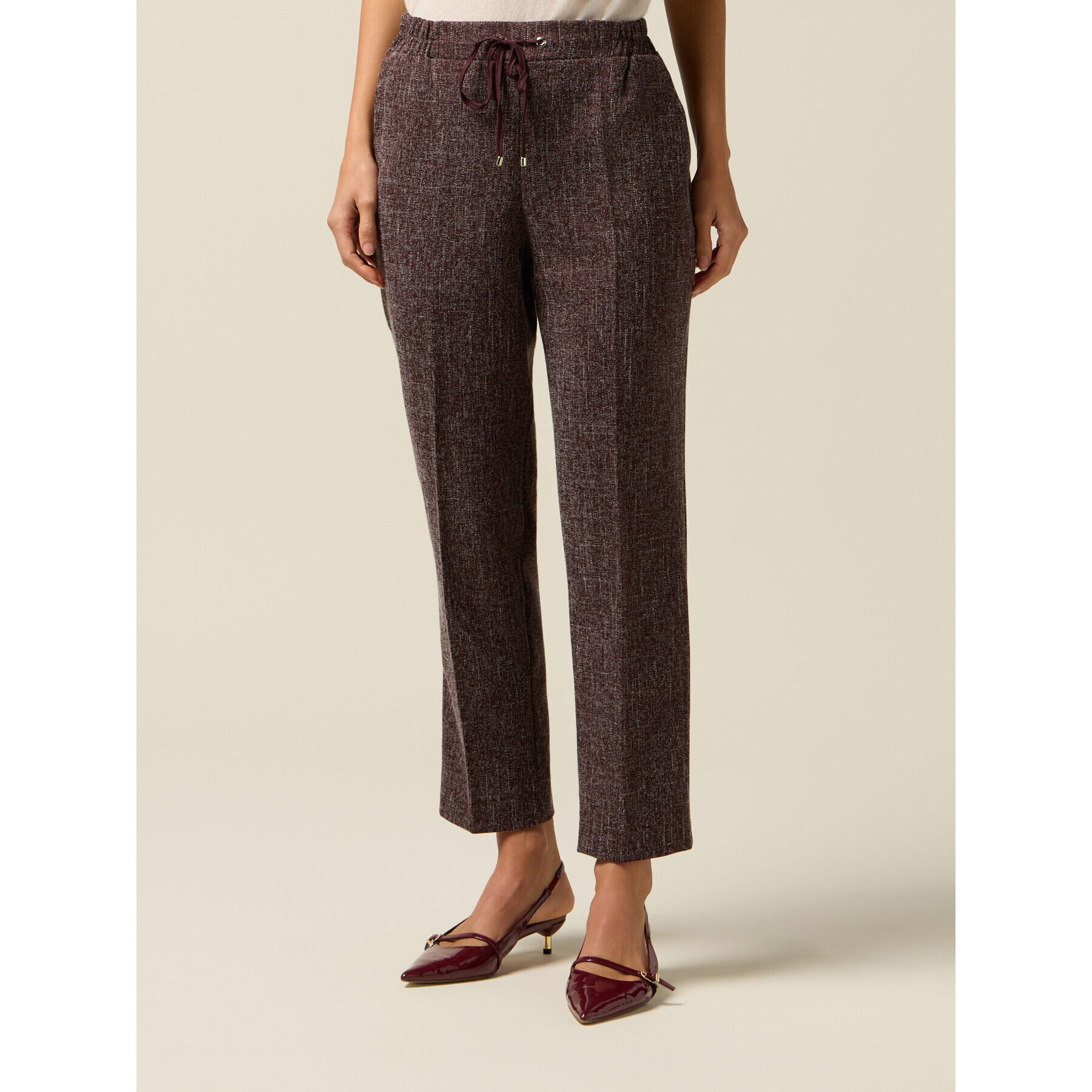 Oltre - Joggers in tessuto mélange - Bordeaux