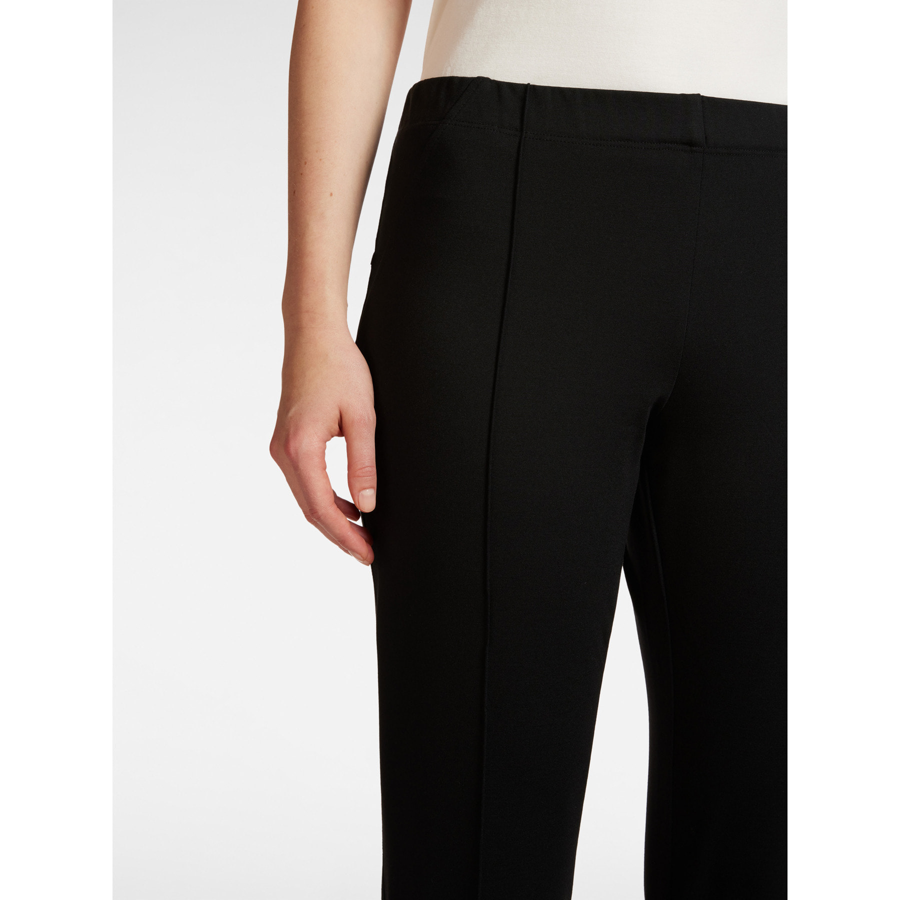 Elena Mirò - Pantaloni slim fit in punto Milano - Nero