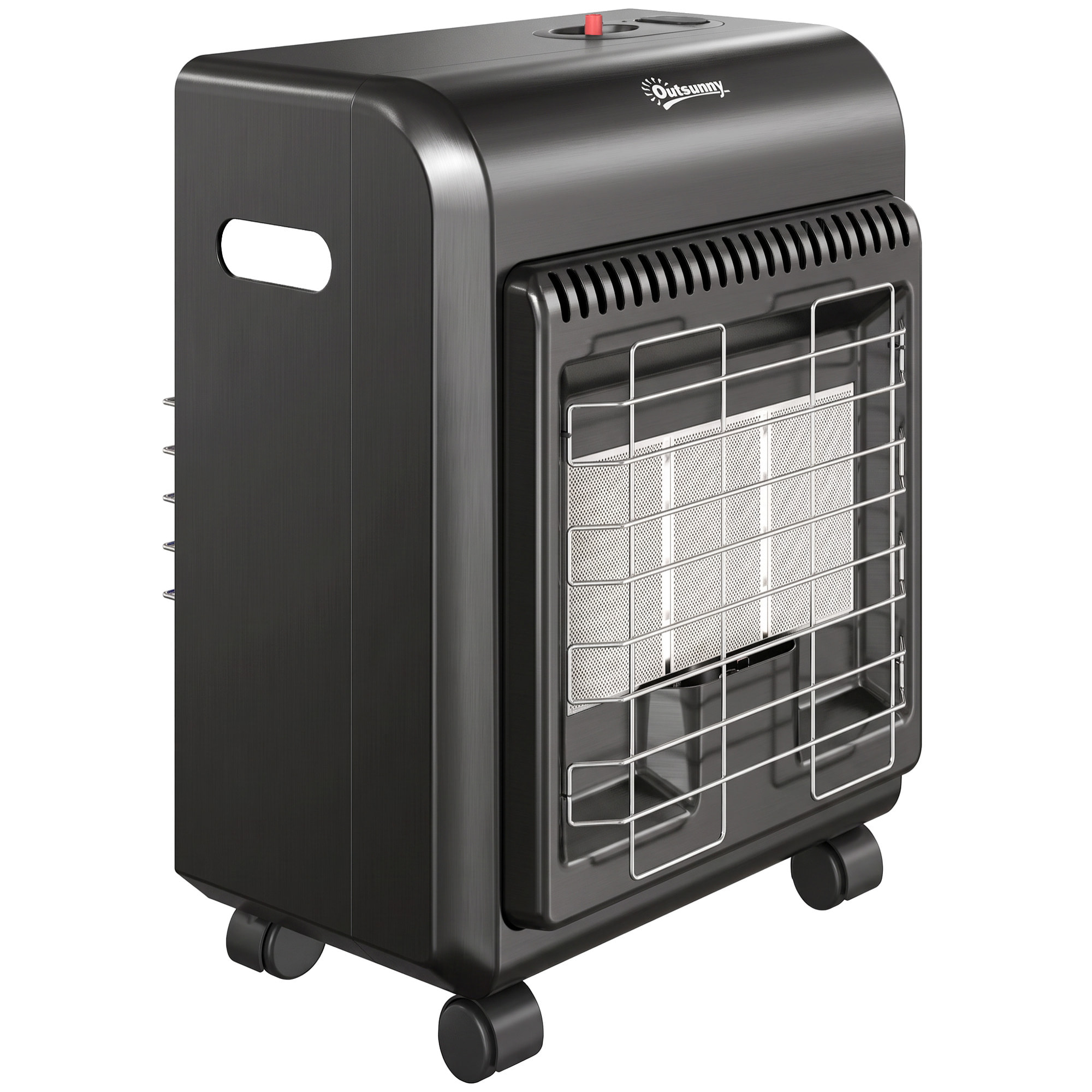 Chauffage d'appoint gaz portable 4,2kW poêle à gaz avec système ODS noir