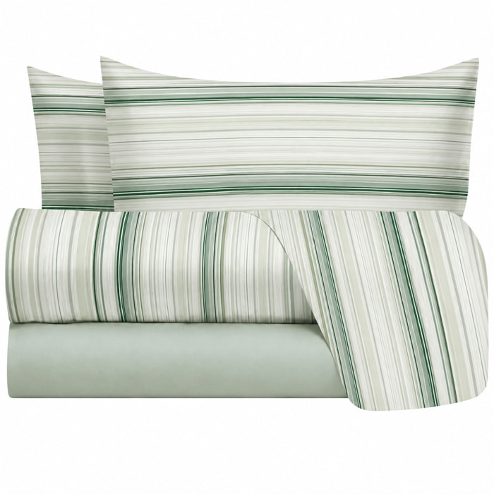 HERMET Completo Letto Matrimoniale in 100% Cotone_Roberta_Salvia