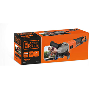 Meuleuse d'angle filaire 710W 115mm 12 000 trs/min BLACK+DECKER BEG010-QS