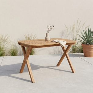 Table de jardin extensible bois d'acacia 4-6 places TANZO