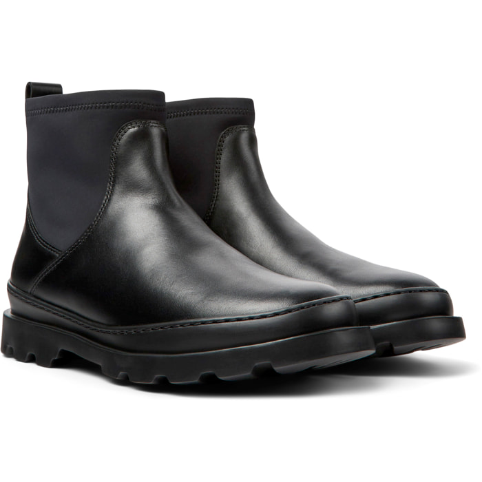 Botines - CAMPER Brutus - Negro - Cuero liso