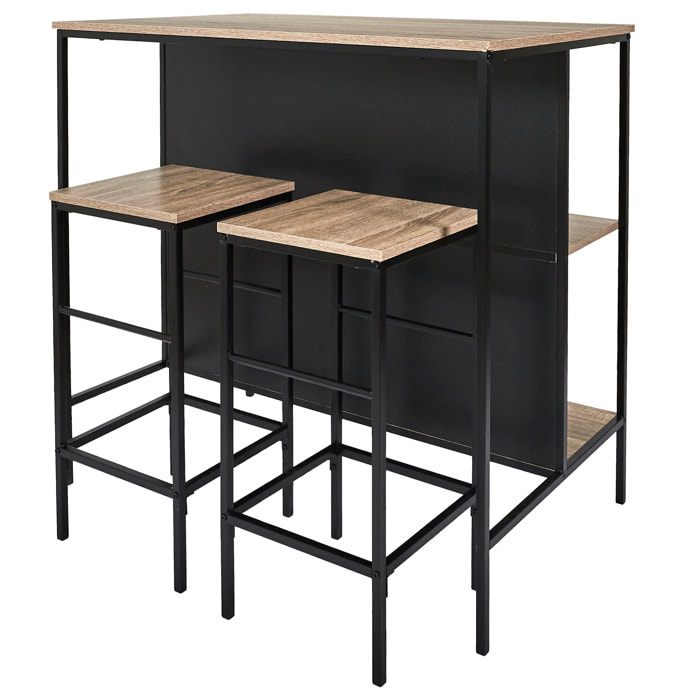 TABLE ILOT 2 TABOURETS LOKA