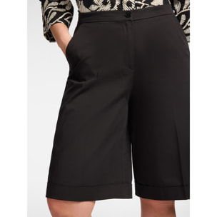 Elena Mirò - Pantaloni corti in misto cotone - Nero