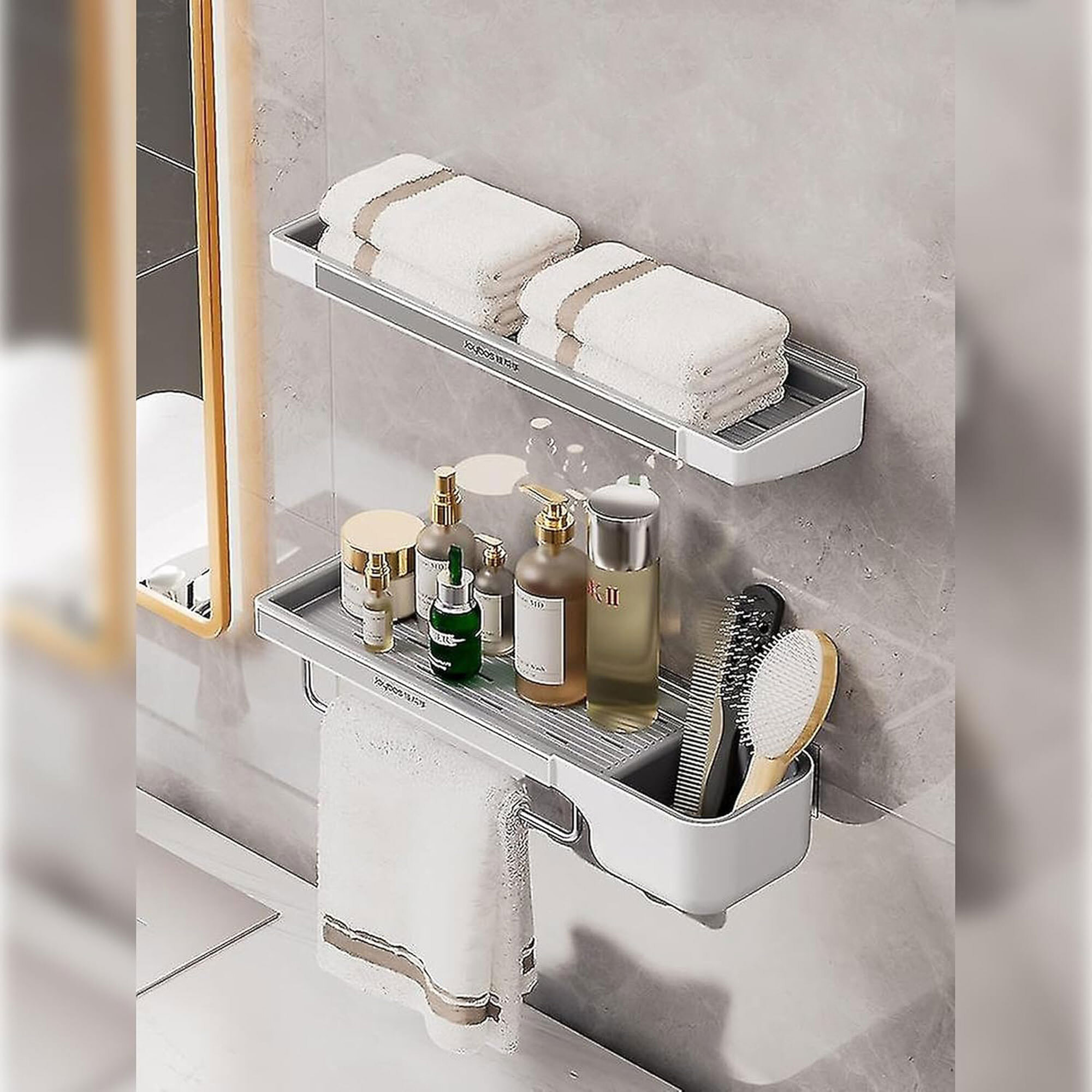 Joybos estante de ducha organizador 42x12x11cm color gris