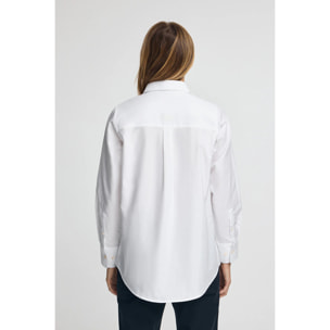 Camisa blanca de corte relajado con logo Polo Club