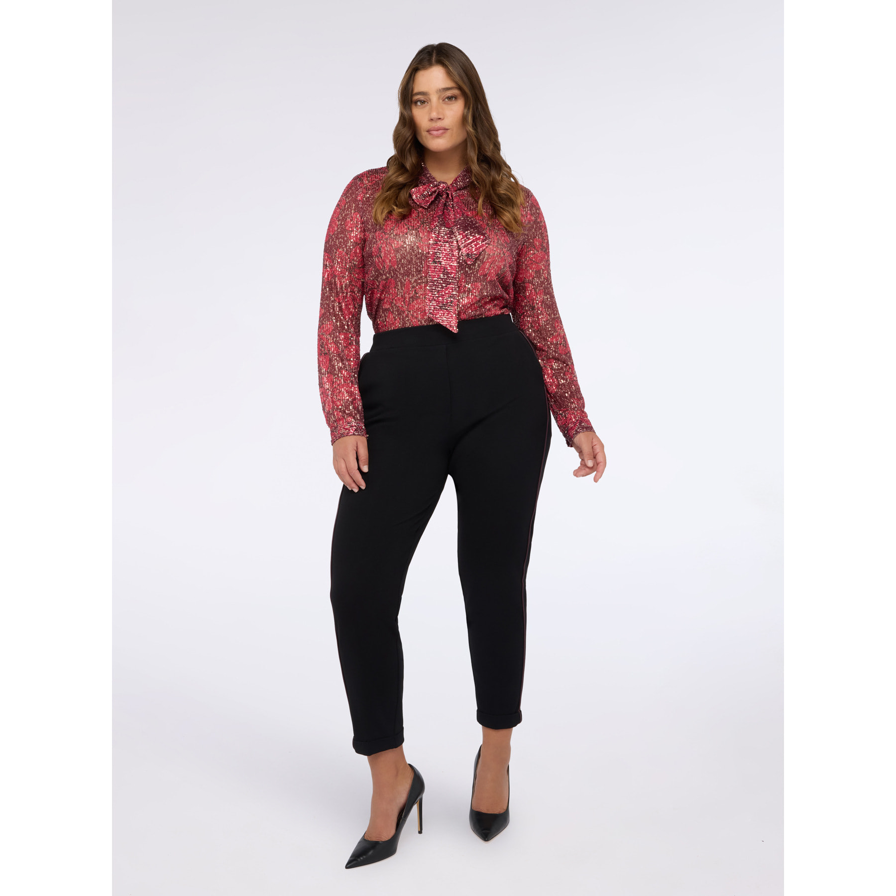 Fiorella Rubino - Pantaloni Joggers con piping laterale - Nero