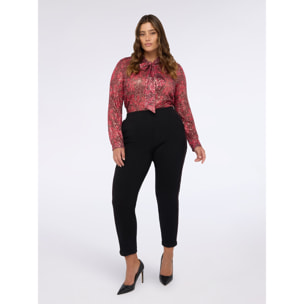 Fiorella Rubino - Pantaloni Joggers con piping laterale - Nero