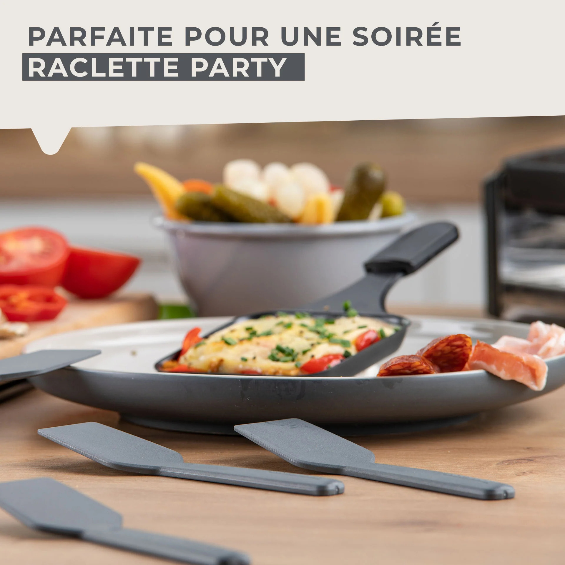 Lot de 4 spatules à raclette 16 cm Fackelmann