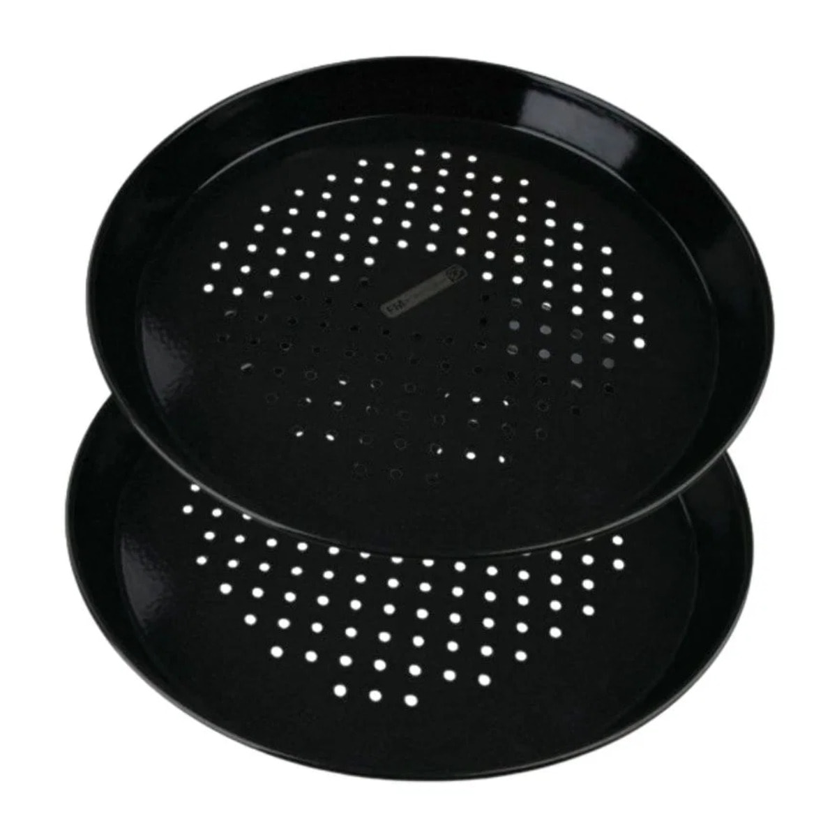 Lot de 2 plaques à pizza perforées rondes, four et barbecue 32 cm FM Professional Barbecue