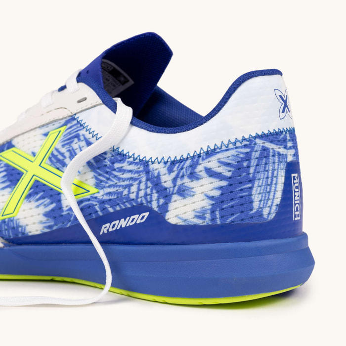 MUNICH RONDO 23 Zapatillas de Fútbol Sala Diseño Palmeras Azul y Flúor