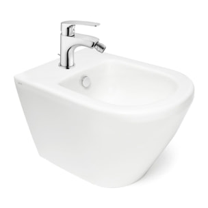 Vitra Integra bidet suspendu 35,5x54 cm + trop-plein + Swiss Aqua Technologies Project mitigeur monocommande (7042-0288SATBS235)